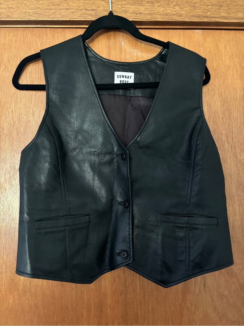 Sunday Best Aritzia faux leather vest size 10